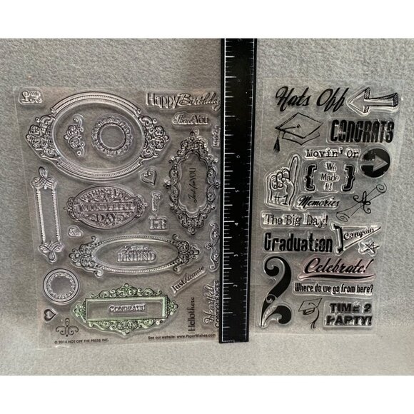 Clear Stamps  Birthday Congratulations Graduation - Hot Off The Press Inc. - Picture 3 of 5